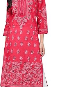 Traditional Chikankari Cotton Kurta Kurti